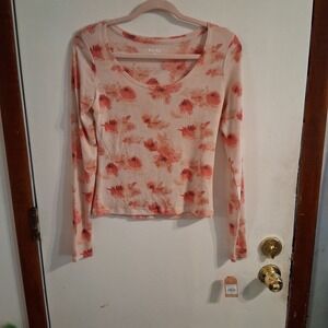 NWT Junior's MUDD Cottagecore Fairy Multi Color Floral Design Sweater Size M